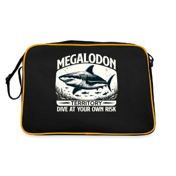Alerte au territoire du mégalodon | Plongée avec les requins de l’océan - Sac Retro - noir/or - Dos