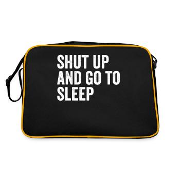 Shut Up And Go To Sleep Funny Bedtime Sleep - Retro Bag - black/gold - Back