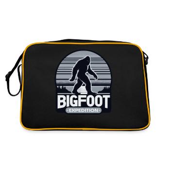 Bigfoot Expedition Hiking | Sasquatch Hunter - Retro Bag - black/gold - Back
