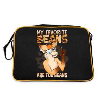 My favorite beans are toe beans I Furry Fandom - Retro Bag - black/gold - Back