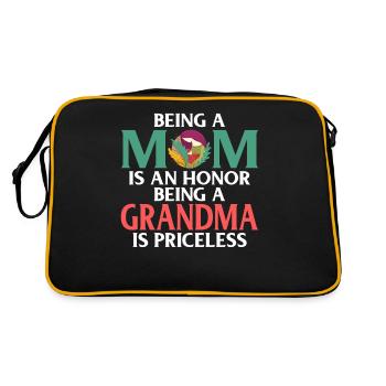 Grandma Gifts - Retro Tasche - Schwarz/Gold - Hinten