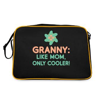 Grandma Gifts - Retro Tasche - Schwarz/Gold - Hinten