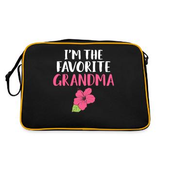 Grandma Gifts - Retro Tasche - Schwarz/Gold - Hinten