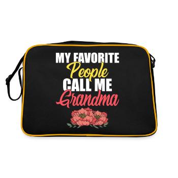 Grandma Gifts - Retro Tasche - Schwarz/Gold - Hinten