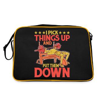 Je ramasse des choses et je les pose 28 - Sac Retro - noir/or - Dos