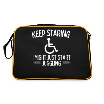 Keep Staring I Might Start Levitating Handicap - Retro Bag - black/gold - Back