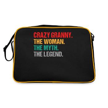 Grandma Gifts - Retro Tasche - Schwarz/Gold - Hinten