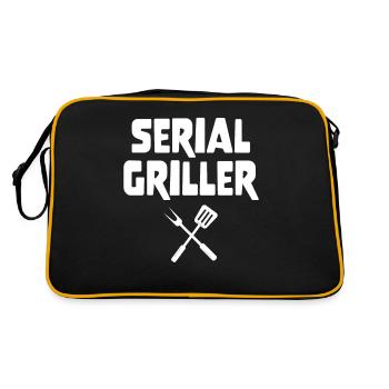 Griller en série cadeau père maître du barbecue - Sac Retro - noir/or - Dos