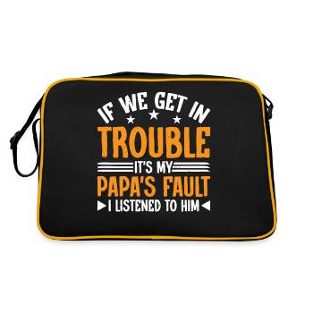 Si nous avons des ennuis, c’est la faute de mon papa 6 - Sac Retro - noir/or - Dos