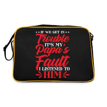 Si nous avons des ennuis, c’est la faute de mon papa 5 - Sac Retro - noir/or - Dos