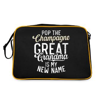 Cadeaux arrière-grand-mère - Sac Retro - noir/or - Dos