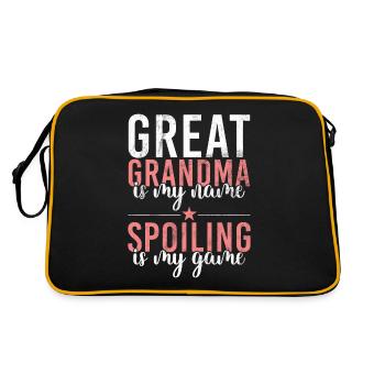 Cadeaux arrière-grand-mère - Sac Retro - noir/or - Dos