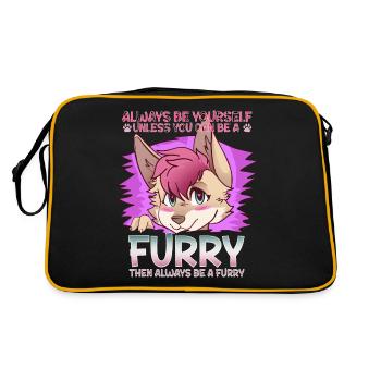 Always be yourself unless you can be a Furry - Retro Bag - black/gold - Back