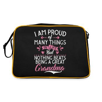 Cadeaux arrière-grand-mère - Sac Retro - noir/or - Dos