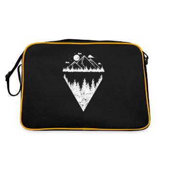 Mountains at night for hiking Outdoor Hobby - Retro Bag - black/gold - Back