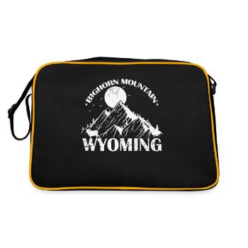 Bighorn Mountain, Wyoming, Montana, États-Unis - Sac Retro - noir/or - Dos