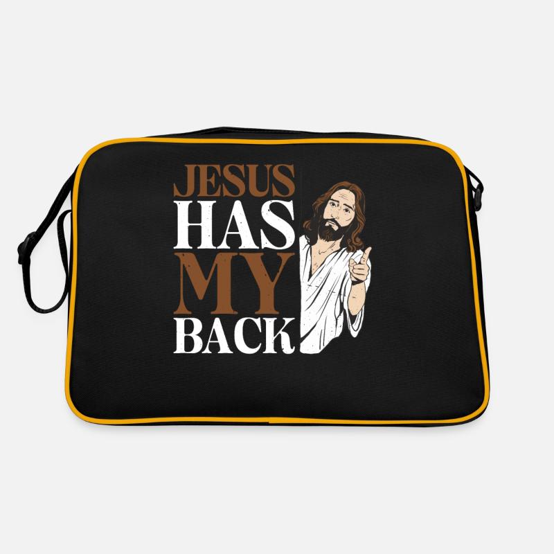 Jesus Has My Back 17 Retro Tasche