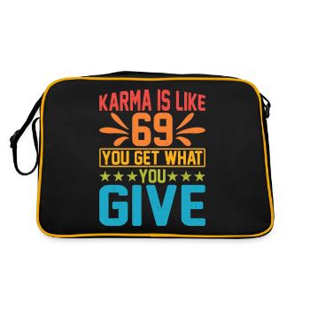Le karma, c’est comme 69, tu reçois ce que tu donnes 15 - Sac Retro - noir/or - Dos