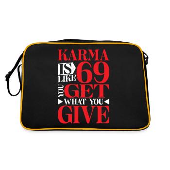 Le karma, c’est comme 69, tu reçois ce que tu donnes 16 - Sac Retro - noir/or - Dos