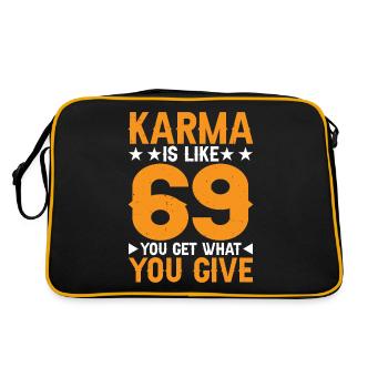 Le karma, c’est comme 69, tu reçois ce que tu donnes 17 - Sac Retro - noir/or - Dos