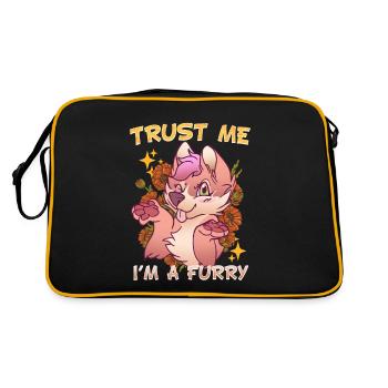 Trust me I'm a Furry I Furries Cosplay Fandom - Retro Bag - black/gold - Back