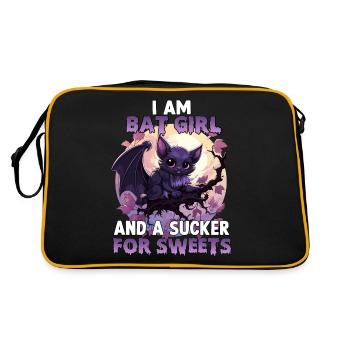Halloween Costume Bat Girl Cosplay Kawaii - Sac Retro - noir/or - Dos