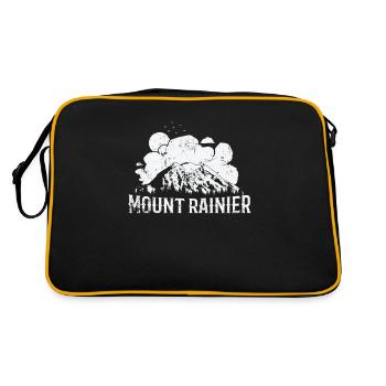 Mount Rainier Washington Cascade Range - Retro Bag - black/gold - Back