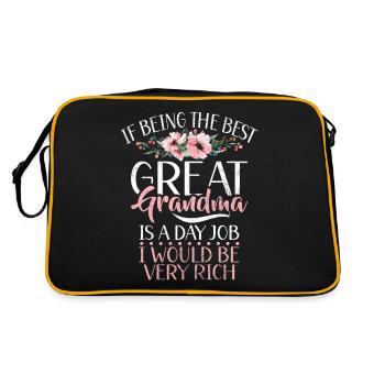 Cadeaux arrière-grand-mère - Sac Retro - noir/or - Dos