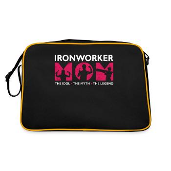 Ironworker Mom The Idol The Myth The Blacksmithing - Retro Bag - black/gold - Back