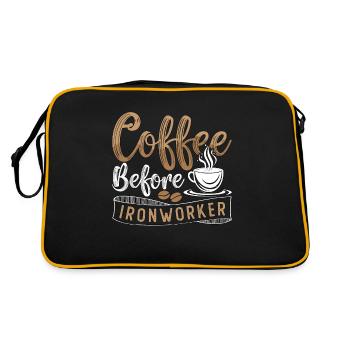 Ironworker Coffee Before Ironwork Coffee Lover - Retro Bag - black/gold - Back