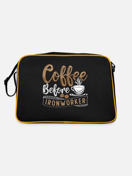 Café de ferronnier avant ferronnerie amateur de café - Sac Retro - noir/or - Dos