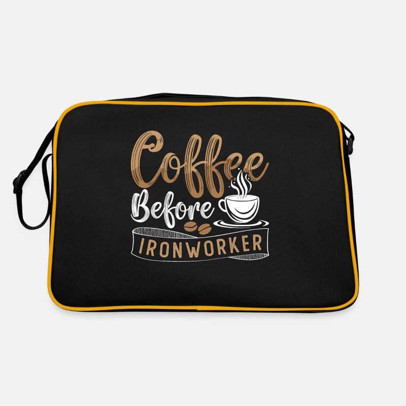 Ironworker Coffee Before Ironwork Coffee Lover Retro Bag