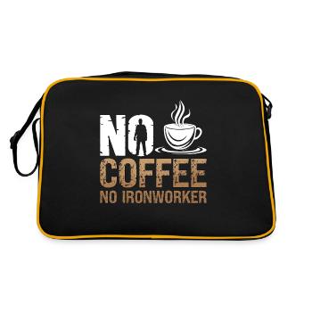 Ironworker No Coffee No Locksmith Coffee Lover - Retro Bag - black/gold - Back