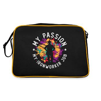 Ironworker My Passion My Ironworker Job Metalwork - Retro Bag - black/gold - Back