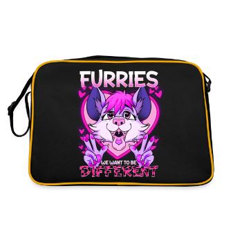 Furries, nous voulons être différents I Furries Fandom - Sac Retro - noir/or - Dos