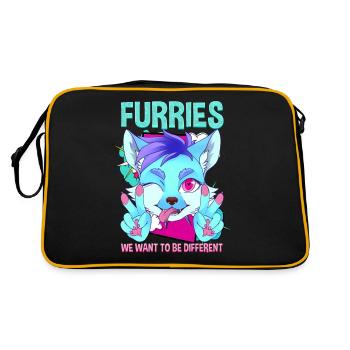 Furries, nous voulons être différents I Furries Fandom - Sac Retro - noir/or - Dos