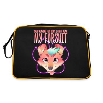 Only wearing this since I can't wear my fursuit - Retro Bag - black/gold - Back