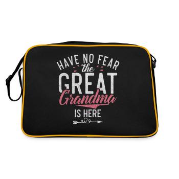 Cadeaux arrière-grand-mère - Sac Retro - noir/or - Dos