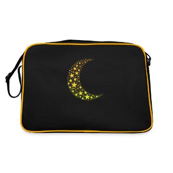 Lune des étoiles cratère ciel nocturne - Sac Retro - noir/or - Dos