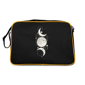 Moon Art Night Sky Orb - Retro Bag - black/gold - Back