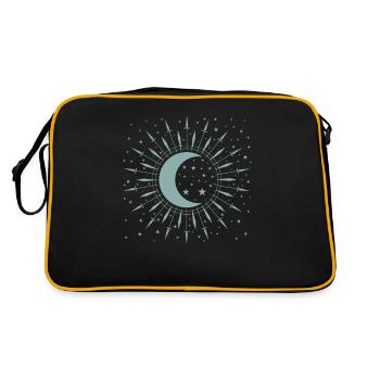 Cratère de ciel nocturne de la lune et de la starlette - Sac Retro - noir/or - Dos