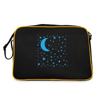 Stars with Moon Galaxy - Retro Bag - black/gold - Back