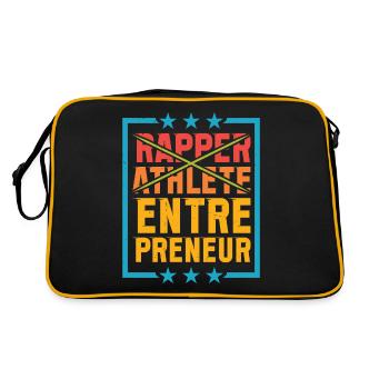 Rapper Athlete Entrepreneur 56 - Retro Tasche - Schwarz/Gold - Hinten