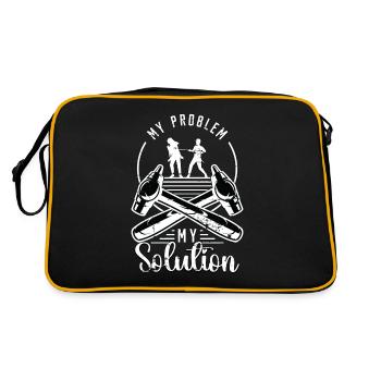 Tôlier Mon problème Mon pictogramme Maman Papa - Sac Retro - noir/or - Dos