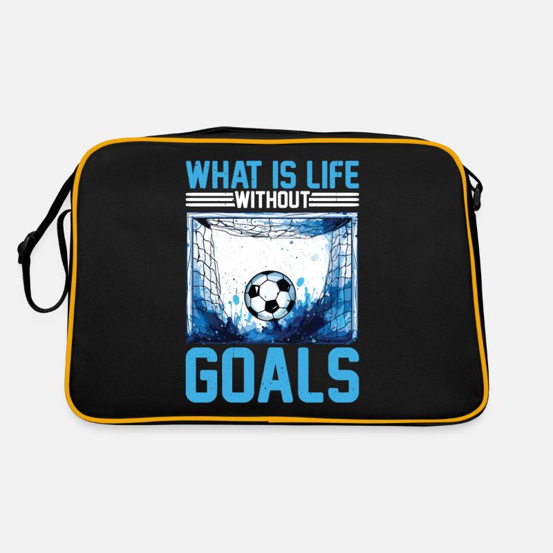 What Is Life Without Goals 13 - Retro Tasche - Schwarz/Gold
