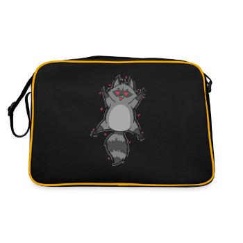 Lavable est amoureux petit animal - Sac Retro - noir/or - Dos