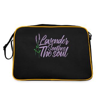 La lavande apaise la plante de jardin de l’âme - Sac Retro - noir/or - Dos