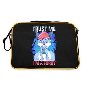 Trust me I'm a Furry I Furries Cosplay Fandom - Retro Bag - black/gold - Back