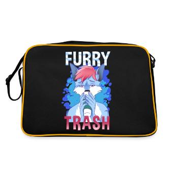 Furry Trash I Furries Convention I Anime Cosplay - Sac Retro - noir/or - Dos