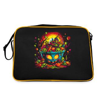 Candy Bucket Costume d'Halloween Trick or Treat - Sac Retro - noir/or - Dos